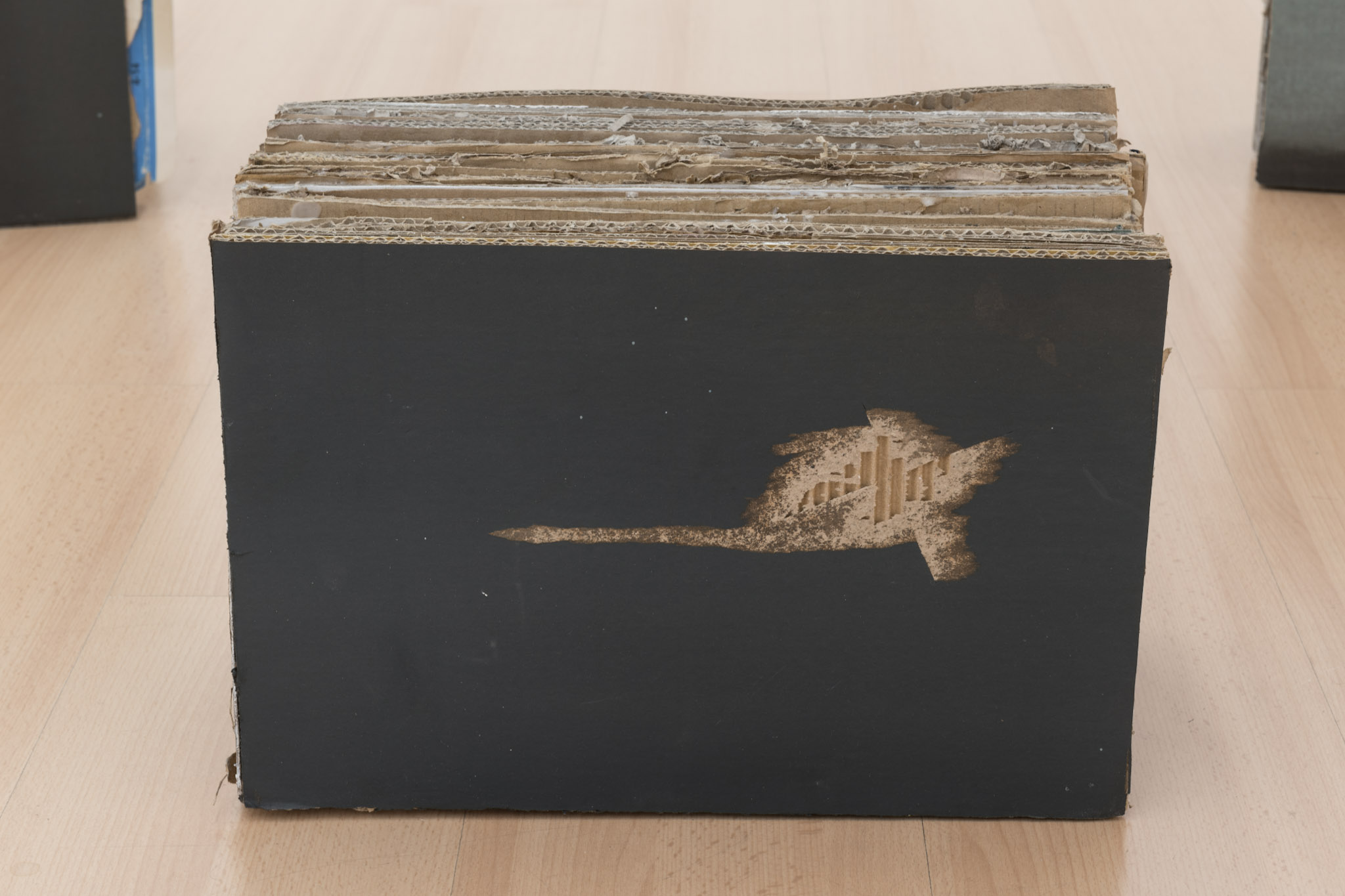 Concetti spaziali, 2020, óleo sobre cartón, diferentes medidas