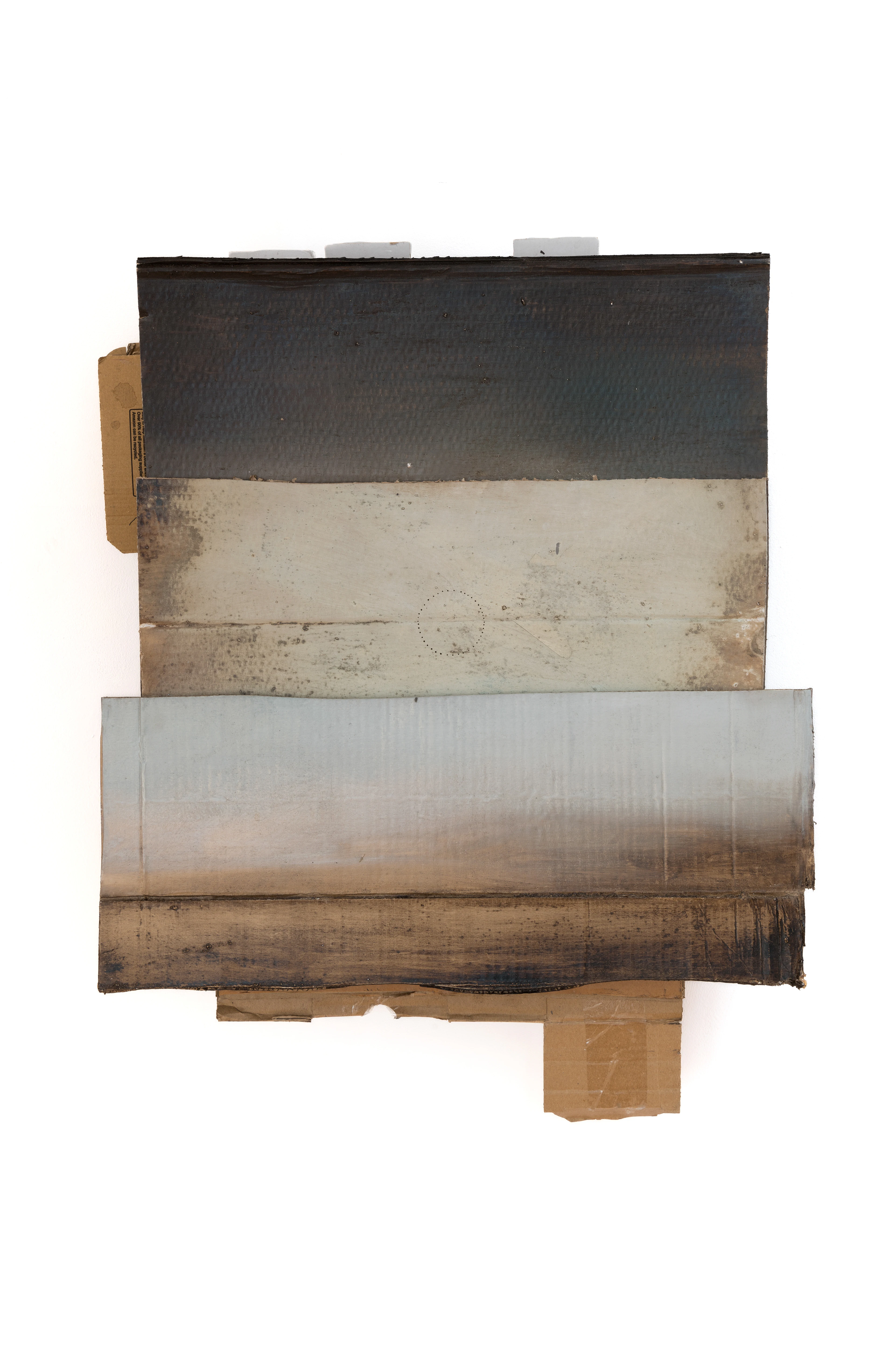 Nel lieve sovrapporsi di cielo e terra, 2020, óleo sobre carton, 74×56,5×8,5 cm