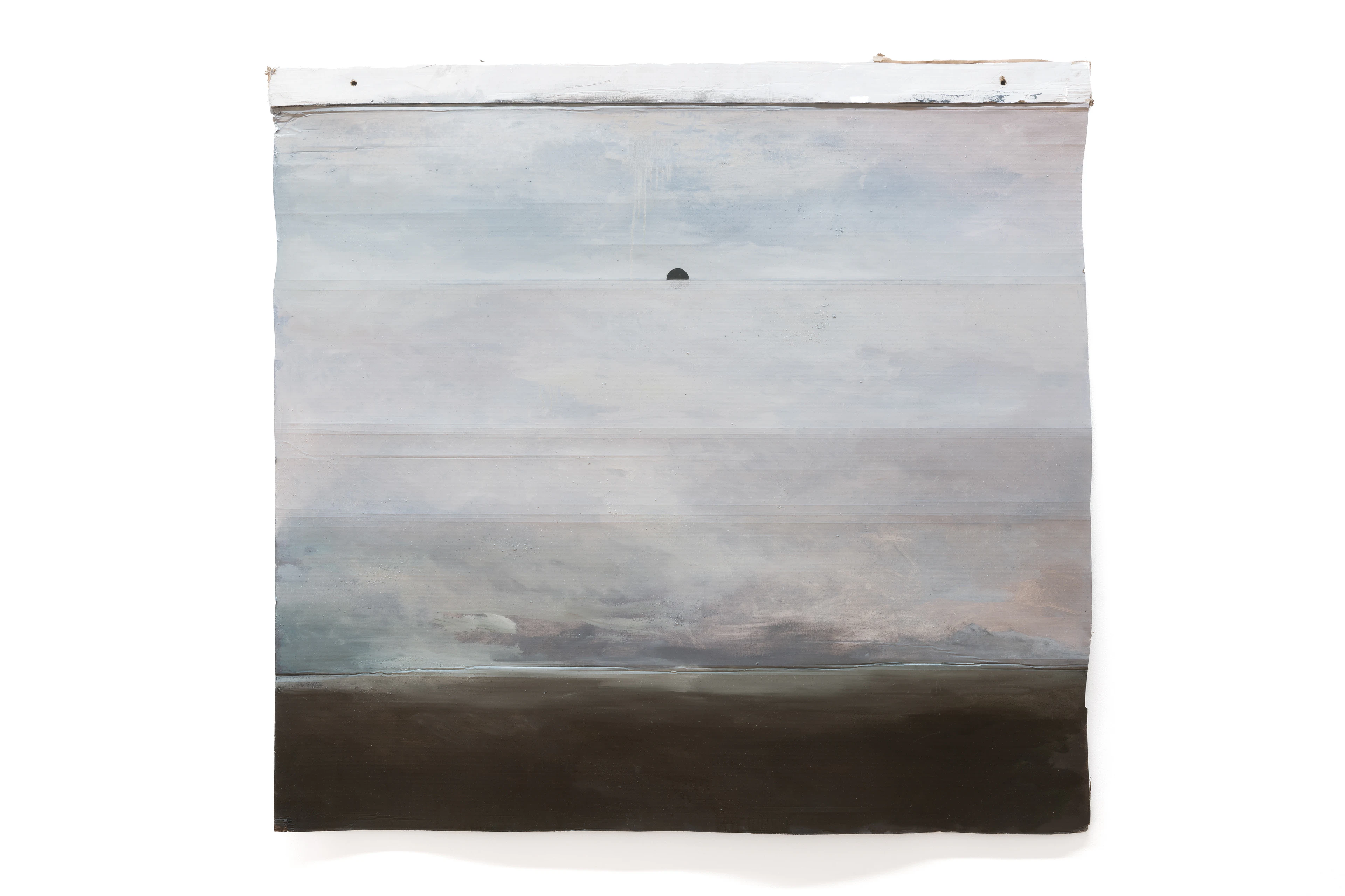 Horizonte desplazado, 2020, óleo sobre cartón, 132 × 140 cm