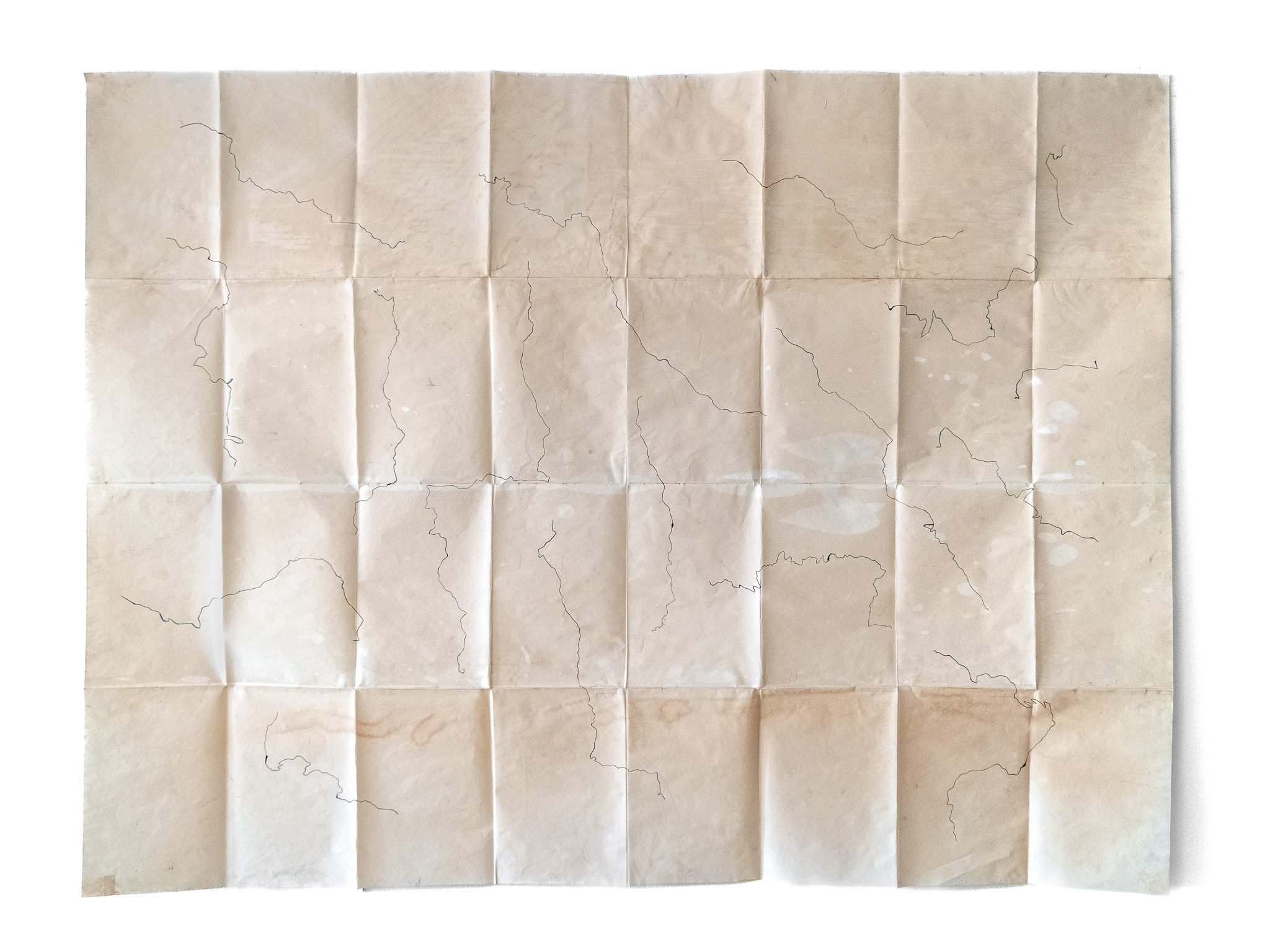 17 días (La Entrega I), 2018, técnica mixta sobre papel, 150 × 200 cm