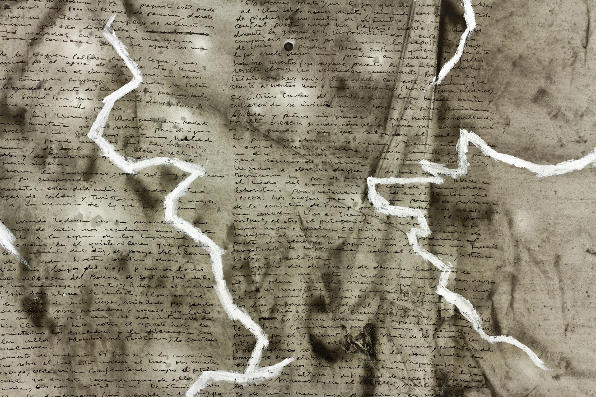 Una semana de camino (Grand Tour 2020), 2020, técnica mixta sobre papel, 106 × 150 cm