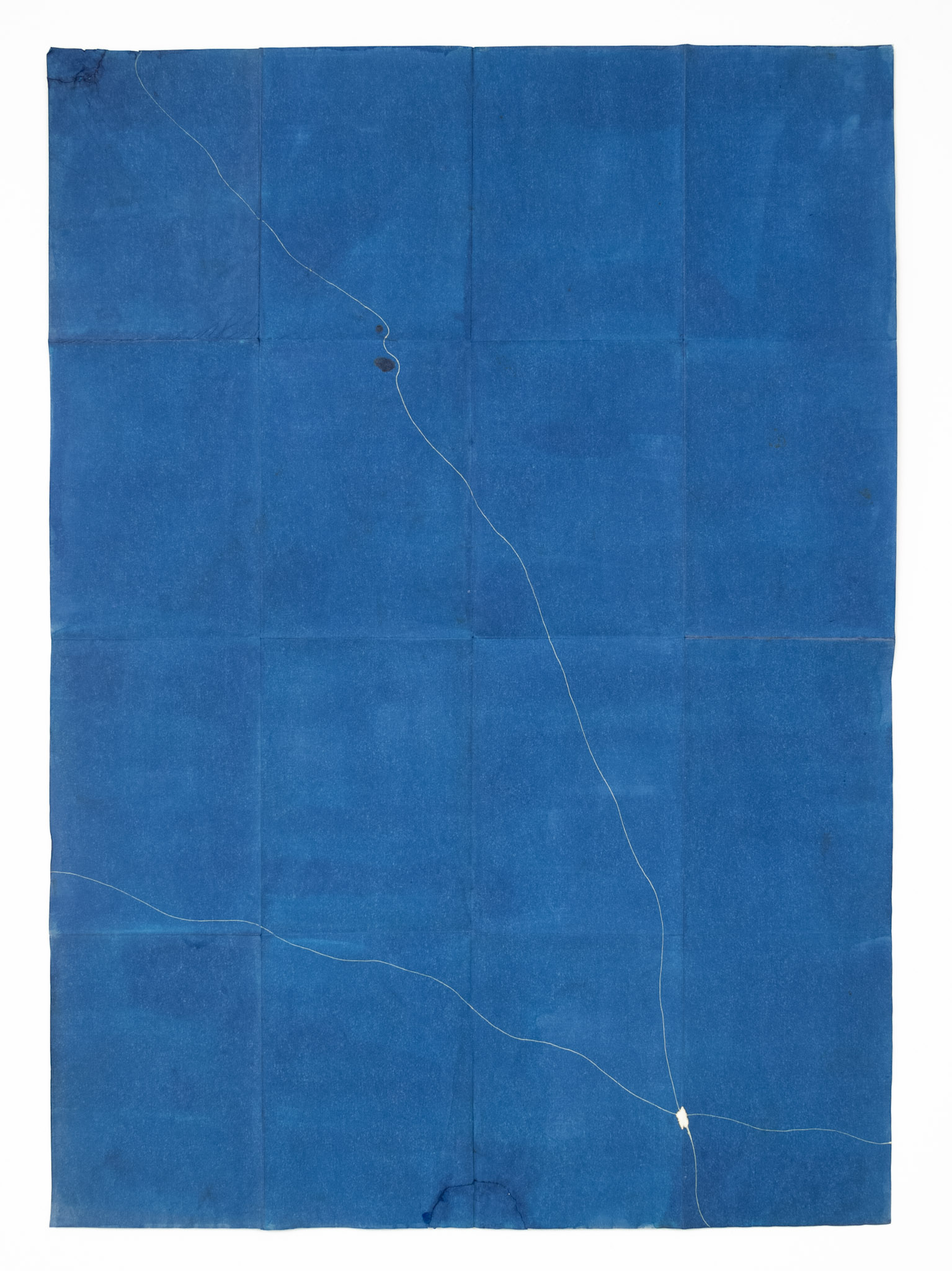 Mapa nocturno I, 2018, técnica mixta sobre papel, 110 × 70 cm