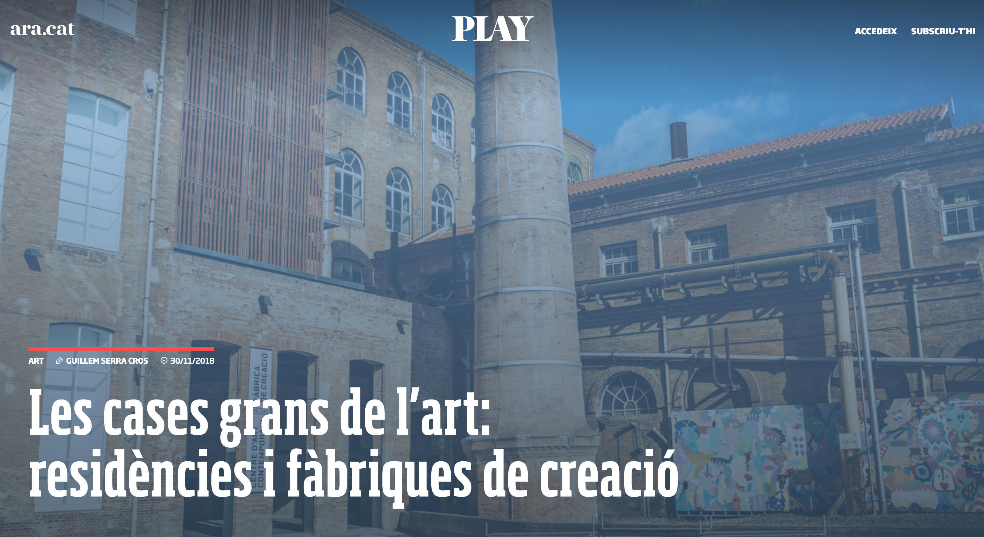 «La Entrega» en el artículo de Guillem Serra (diario Ara)