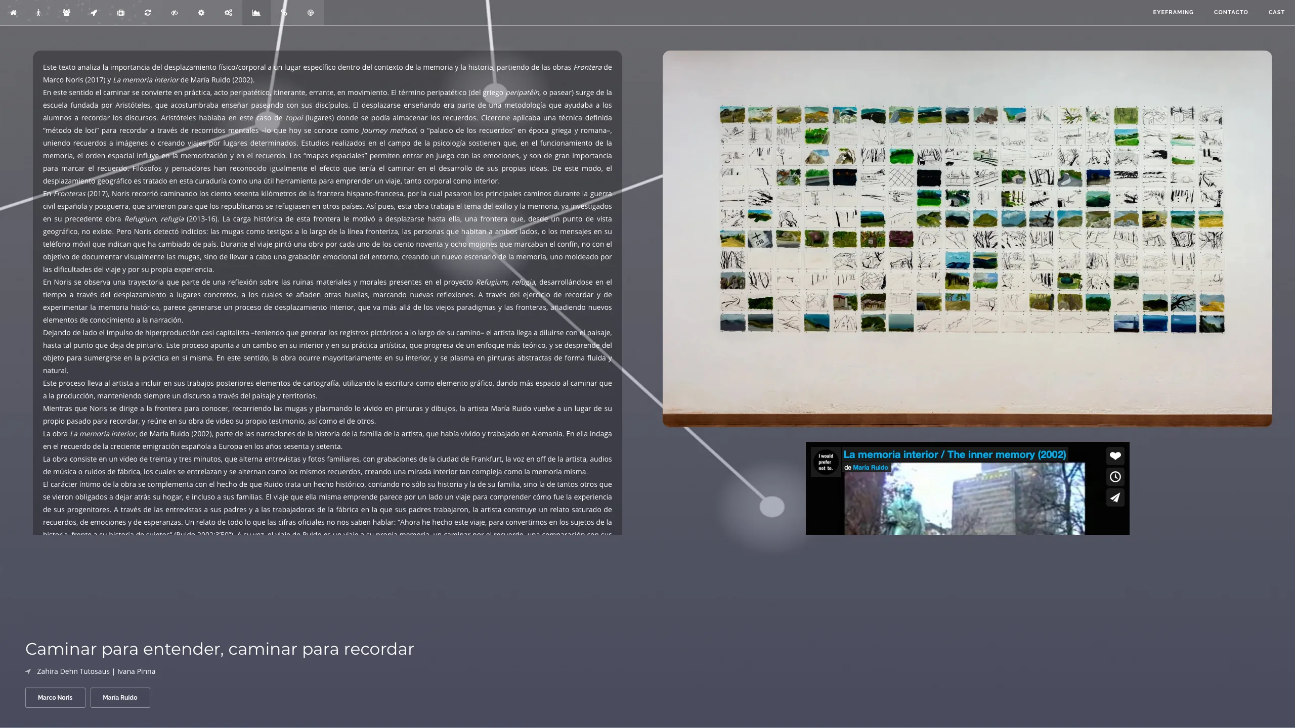Caminar para entender, caminar para recordar en <eye-framing=OM7>